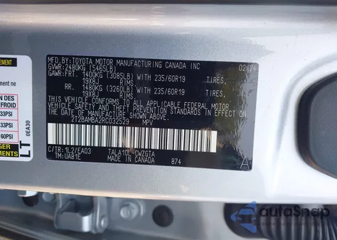 2024 Lexus Rx 350 из США, поврежденный, VIN 2T2BAMBA2RC032529